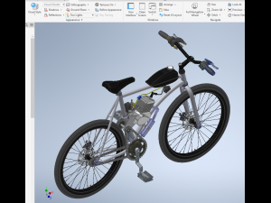 MOTORISED PUSH BIKE BICYCLE MTB MOTOR CYCLE PETROL ENGINE MOTORIZED 3D Model
