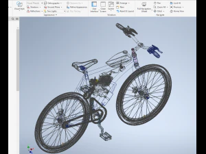 MOTORISED PUSH BIKE BICYCLE MTB MOTOR CYCLE PETROL ENGINE MOTORIZED 3D Model