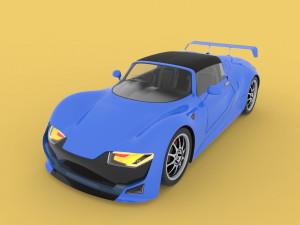 GENERIC ELECTRIC SPORT CAR INTERIOR SEDAN COUPE EV CONVERTIBLE ROADSTER 3D Model