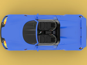 GENERIC ELECTRIC SPORT CAR INTERIOR SEDAN COUPE EV CONVERTIBLE ROADSTER 3Dモデル