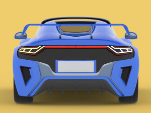 GENERIC ELECTRIC SPORT CAR INTERIOR SEDAN COUPE EV CONVERTIBLE ROADSTER 3Dモデル