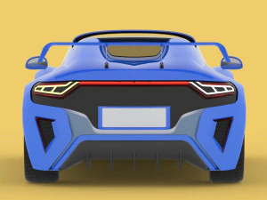 GENERISCHES ELEKTRISCHES SPORTWAGEN-INNENRAUM, SEDAN COUPE EV CABRIO ROADSTER 3D Modell