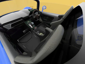 GENERISCHES ELEKTRISCHES SPORTWAGEN-INNENRAUM, SEDAN COUPE EV CABRIO ROADSTER 3D Modell