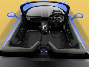 GENERIC ELECTRIC SPORT CAR INTERIOR SEDAN COUPE EV CONVERTIBLE ROADSTER 3Dモデル