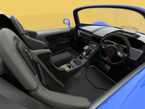 GENERIC ELECTRIC SPORT CAR INTERIOR SEDAN COUPE EV CONVERTIBLE ROADSTER 3Dモデル
