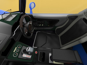 GENERIC ELECTRIC SPORT CAR INTERIOR SEDAN COUPE EV CONVERTIBLE ROADSTER 3Dモデル