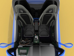 GENERIC ELECTRIC SPORT CAR INTERIOR SEDAN COUPE EV CONVERTIBLE ROADSTER 3Dモデル