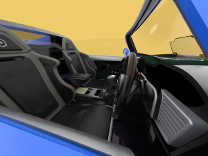 GENERIC ELECTRIC SPORT CAR INTERIOR SEDAN COUPE EV CONVERTIBLE ROADSTER 3Dモデル