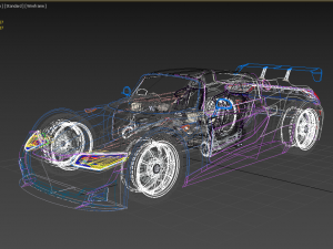 GENERIC ELECTRIC SPORT CAR INTERIOR SEDAN COUPE EV CONVERTIBLE ROADSTER 3Dモデル
