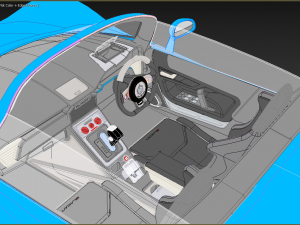 GENERIC ELECTRIC SPORT CAR INTERIOR SEDAN COUPE EV CONVERTIBLE ROADSTER 3Dモデル