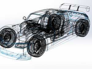 GENERIC ELECTRIC SPORT CAR INTERIOR SEDAN COUPE EV CONVERTIBLE ROADSTER 3Dモデル