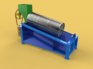 ROTARY DRUM SAND SIEVE MACHINE INDUSTRIAL SIEVING SCREENING SIEVER Modelo 3D