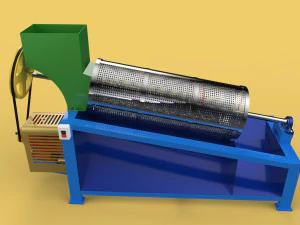 ROTARY DRUM SAND SIEVE MACHINE INDUSTRIAL SIEVING SCREENING SIEVER 3D Model