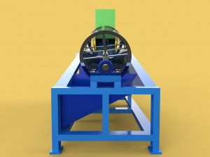 ROTARY DRUM SAND SIEVE MACHINE INDUSTRIAL SIEVING SCREENING SIEVER 3D Модель