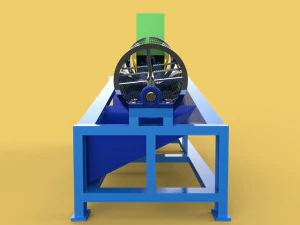 ROTARY DRUM SAND SIEVE MACHINE INDUSTRIAL SIEVING SCREENING SIEVER 3D Model