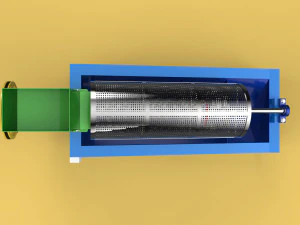 ROTARY DRUM SAND SIEVE MACHINE INDUSTRIAL SIEVING SCREENING SIEVER 3D Model