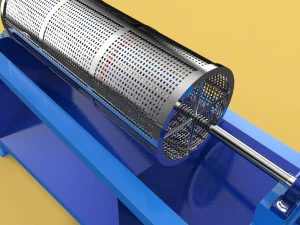 ROTARY DRUM SAND SIEVE MACHINE INDUSTRIAL SIEVING SCREENING SIEVER 3D Model