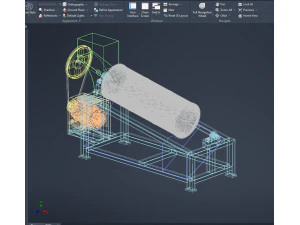 ROTARY DRUM SAND SIEVE MACHINE INDUSTRIAL SIEVING SCREENING SIEVER 3D Model