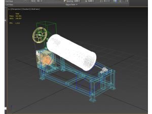 ROTARY DRUM SAND SIEVE MACHINE INDUSTRIAL SIEVING SCREENING SIEVER 3D Модель