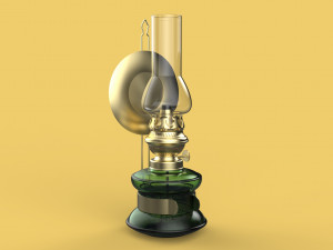 ANTIQUE BRASS LANTERN KEROSENE OIL VINTAGE LAMP LIGHT CLASSIC 3D Model