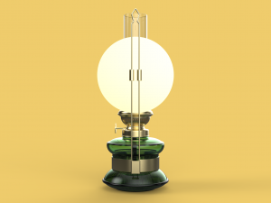 ANTIQUE BRASS LANTERN KEROSENE OIL VINTAGE LAMP LIGHT CLASSIC Modelo 3D