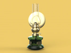 ANTIQUE BRASS LANTERN KEROSENE OIL VINTAGE LAMP LIGHT CLASSIC 3D Model