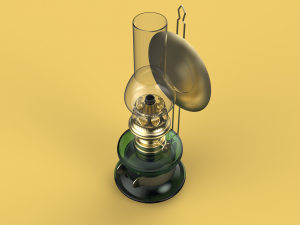 ANTIQUE BRASS LANTERN KEROSENE OIL VINTAGE LAMP LIGHT CLASSIC Modelo 3D