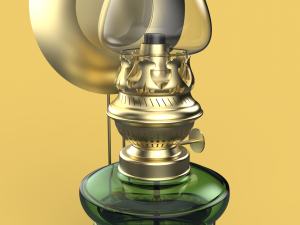 ANTIQUE BRASS LANTERN KEROSENE OIL VINTAGE LAMP LIGHT CLASSIC Modelo 3D