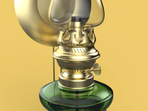 ANTIQUE BRASS LANTERN KEROSENE OIL VINTAGE LAMP LIGHT CLASSIC 3D Model