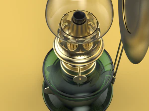 ANTIQUE BRASS LANTERN KEROSENE OIL VINTAGE LAMP LIGHT CLASSIC 3D Model
