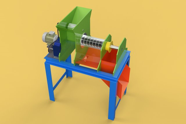 COCONUT EXTRACTOR MILK SQUEEZER PRESS JUICER 3D-Modell .c4d .max .obj .3ds .fbx .stl .blend 