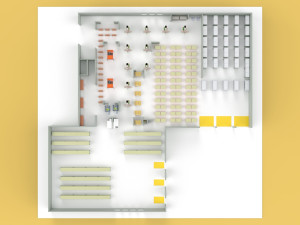 EQUIPMENT LAYOUT WORKSHOP LINE FACTORY INDUSTRIAL FLOOR PLAN Modelo 3D