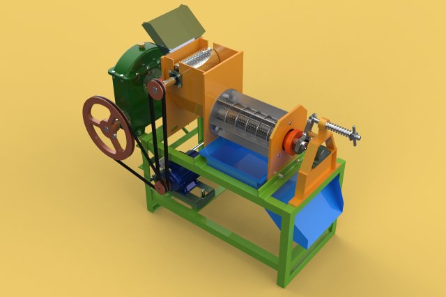 SQUEEZER COCONUT MILK CREAM EXTRACTOR PRESS JUICER SHREDDER Model 3D .c4d .max .obj .3ds .fbx .stl .blend 