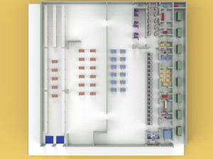 ASSEMBLING WORKSHOP LINE FACTORY INDUSTRIAL FLOOR PLAN PRODUCTION 3D मॉडल