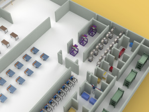 ASSEMBLING WORKSHOP LINE FACTORY INDUSTRIAL FLOOR PLAN PRODUCTION 3D मॉडल