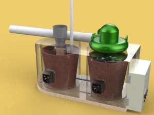 УЛЬТРАЗВУКОВАЯ СИСТЕМА ОХЛАЖДЕНИЯ ТУМАННЫЙ УВЛАЖНИТЕЛЬ ИСПАРИТЕЛЬ ФЕРМА 3D Модель