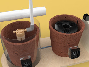 ULTRASONIC COOLING SYSTEM MIST HUMIDIFIER VAPORIZER FARM 3D मॉडल