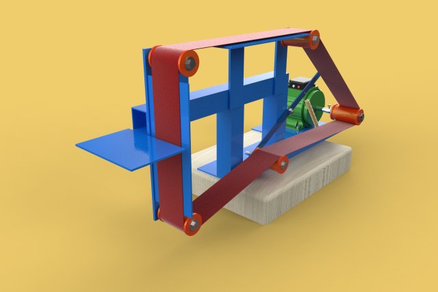 BELT POLISHER GRINDER SANDER ABRASIVE EDGES SHARPENER 3D Model .c4d .max .obj .3ds .fbx .stl .blend 
