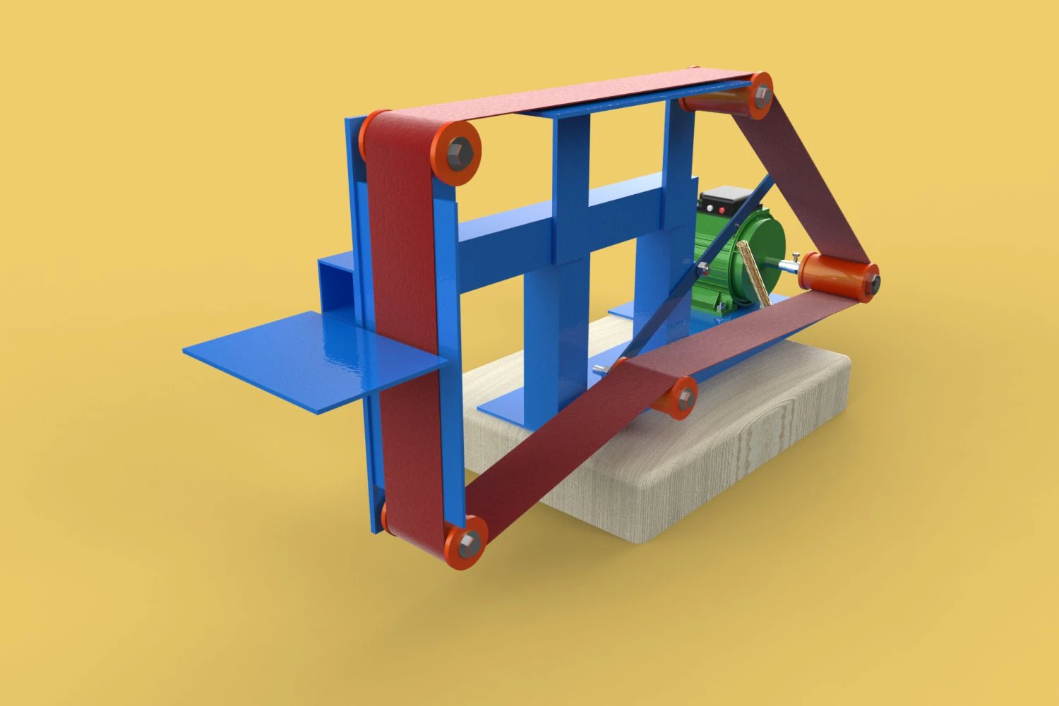 BELT POLISHER GRINDER SANDER ABRASIVE EDGES SHARPENER 3D Model .c4d .max .obj .3ds .fbx .stl .blend