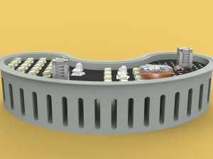 ANTI TSUNAMI BUILDING WALL INNOVATION CONCEPT 3D 模型