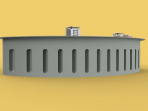 ANTI TSUNAMI BUILDING WALL INNOVATION CONCEPT 3D Model