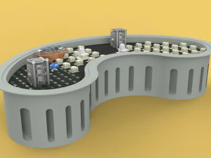 ANTI TSUNAMI BUILDING WALL INNOVATION CONCEPT 3D Model