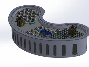 ANTI TSUNAMI BUILDING WALL INNOVATION CONCEPT 3D Model