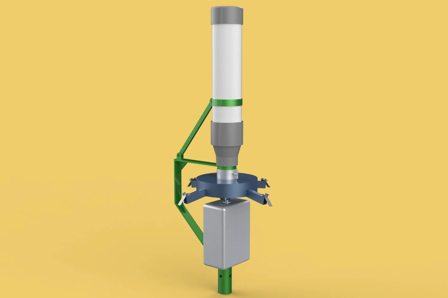 ROTARY CENTRIFUGAL FISH FEEDER SPREADER 3D Model .c4d .max .obj .3ds .fbx .stl .blend 
