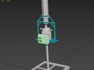 AUTOMATIC FISH FEEDER SPREADER ROTARY CENTRIFUGAL 3D Model