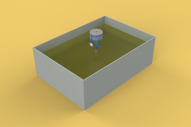 FISH FEEDER CENTRIFUGAL SPREADER ROTARY AUTOMATIC 3D Model .c4d .max .obj .3ds .fbx .stl .blend 