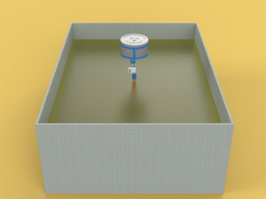 FISH FEEDER CENTRIFUGAL SPREADER ROTARY AUTOMATIC 3D Model