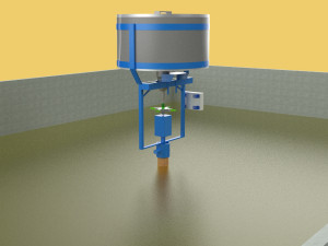 FISH FEEDER CENTRIFUGAL SPREADER ROTARY AUTOMATIC 3D Model