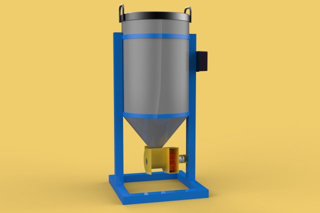 DIRECTIONAL FISH FEEDER CENTRIFUGAL SPREADER ROTARY AUTOMATIC 3D Model .c4d .max .obj .3ds .fbx .stl .blend 