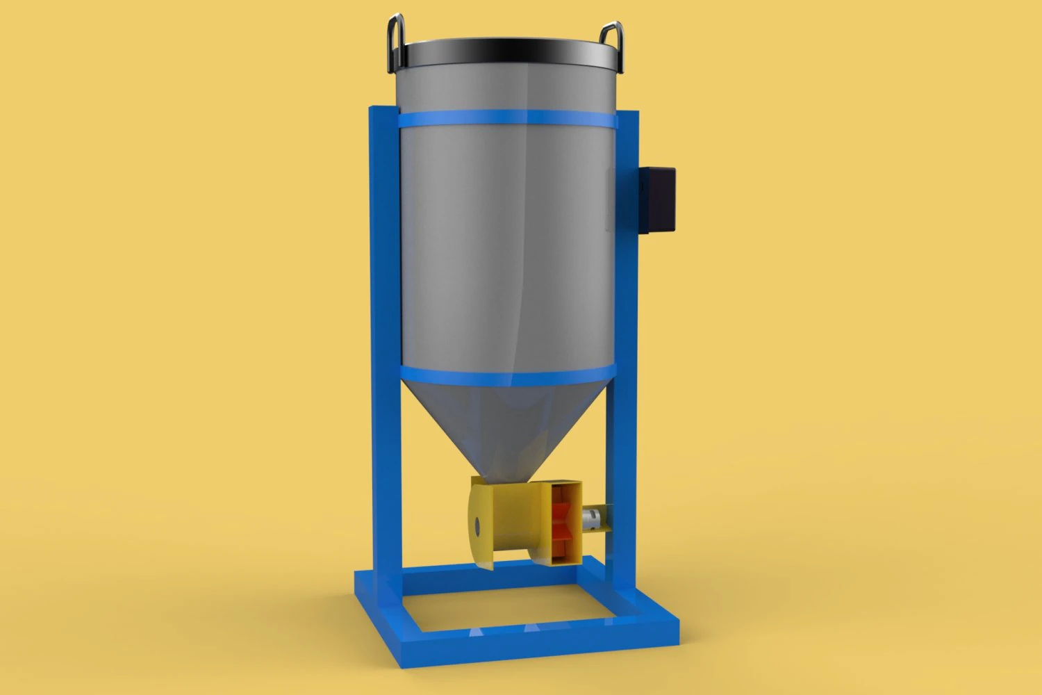 DIRECTIONAL FISH FEEDER CENTRIFUGAL SPREADER ROTARY AUTOMATIC 3D Model .c4d .max .obj .3ds .fbx .stl .blend 